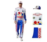 AYYOHON Race Car Driver Costume Jumpsuit Adult Racing Suit Outfit Jacket Pants Set Halloween Nights Outfits for Men 2XL