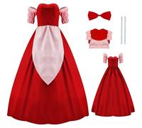 AYYOHON The Bimbettes Cosplay Costume Claudette Laurette Paulette Dress Off Shoulder Princess Ball Gown for Adult Halloween XS