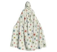 AYYQWE Absctract Geometric Pattern Space Print Halloween Hooded Cloak Unisex Adult Cape For Carnival Cosplay Festivals Parties