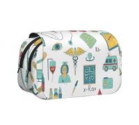 AYYQWE Abstraction Biology Chemistry4 Print Lightweight Pen Bag Stylish Stationery Travel Office Large Capacity Makeup Toiletry