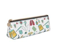 AYYQWE Abstraction Biology chemistry4 Print Student Pencil Case Large Capacity Triangle Pouch Zippered Pen Makeup School College