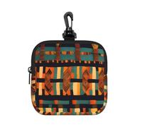AYYQWE African Classic Weave Print Square Storage Bag Travel Toiletry Cosmetic Office Commuting Gift Organizer Pouch
