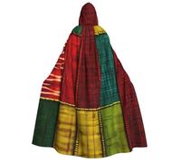 AYYQWE African Style Patchwork 1 Print Unisex Adult Hooded Cloak Warm Cape Halloween Costume Cosplay Carnival Theme