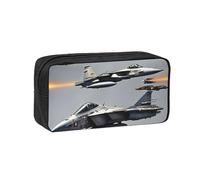 AYYQWE Aircraft Fighter Jets Print Spacious Pen Case Large-Capacity Stationery Office Travel Use Organizer Pouch