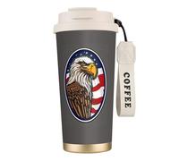 AYYQWE American Bald Eagle Print Stainless Steel Coffee Tea Water Cup Travel Mug for Hot Cold Beverages Daily Use