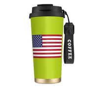 AYYQWE American Flag Print Stainless Steel Coffee Tea Water Cup Travel Mug for Hot Cold Beverages Daily Use