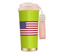 AYYQWE American Flag Print Stainless Steel Coffee Tea Water Cup Travel Mug for Hot Cold Beverages Daily Use