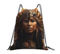 AYYQWE Ancient Egypt Tribe Series Print Adults Lightweight Foldable Drawstring Backpack Sports Reusable Bag Travel Yoga