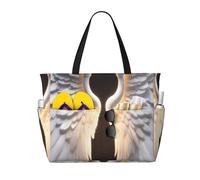 AYYQWE Angel Wing Print Beach Tote Stylish Weekend Bag Reusable Lightweight Gym Picnic Camping Women Men
