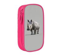 AYYQWE Animal Rhino Print Practical Pencil Case Multi-Compartment Office Travel School Art Daily Supplies
