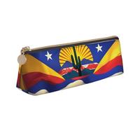 AYYQWE Arizona Flag-Standard Print Student Pencil Case Large Capacity Triangle Pouch Zippered Pen Makeup School College