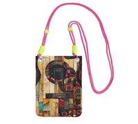 AYYQWE Art Guitar Pattern Print Slim Phone Crossbody Bag Multi-Purpose Sling Wallet for Travel Running Daily Use