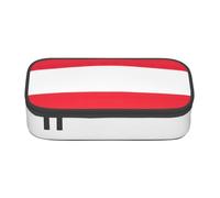 AYYQWE Austrian Flag Print Versatile Student Pencil Case 8.3 X 2 X 3.7 in Storage Bag School Office Use