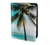 AYYQWE Beach Palm Trees Print Men Women Passport Travel Document Wallet Case Stylish Secure and Lightweigh
