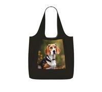 AYYQWE Beagle Dog Print Foldable Reusable Shopping Tote Bag For Travel Gym Backpack Commuting Camping