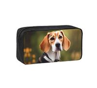 AYYQWE Beagle Dog Print Spacious Pen Case Large-Capacity Stationery Office Travel Use Organizer Pouch