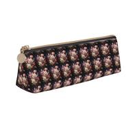 AYYQWE Beautiful Flowers 1 Print Student Pencil Case Large Capacity Triangle Pouch Zippered Pen Makeup School College