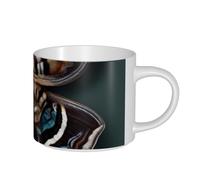 AYYQWE Beautiful Moth Print Large Capacity Ceramic Mugs Home Office Gifting Kitchens Cafes Outdoor Picnics