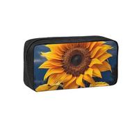 AYYQWE Beautiful Sunflower 2 Print Spacious Pen Case Large-Capacity Stationery Office Travel Use Organizer Pouch