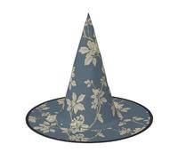 AYYQWE Blue And Yellow Flowers Print Comfortable Unisex Carnival Party Hat Cosplay Costume Masquerade Celebrations