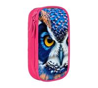 AYYQWE Blue Owl 1 Print Practical Pencil Case Multi-Compartment Office Travel School Art Daily Supplies