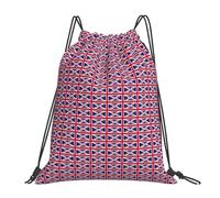 AYYQWE British Flag Print Adults Lightweight Foldable Drawstring Backpack Sports Reusable Bag Travel Yoga