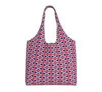 AYYQWE British Flag Print Extra-Large Canvas Tote Bag Daily Shopping Travel Weekend Getaways Shoulder Bags