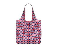 AYYQWE British Flag Print Foldable Reusable Shopping Tote Bag For Travel Gym Backpack Commuting Camping