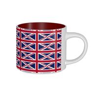 AYYQWE British Flag Print Large Capacity Ceramic Mugs Home Office Gifting Kitchens Cafes Outdoor Picnics