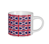 AYYQWE British Flag Print Large Capacity Ceramic Mugs Home Office Gifting Kitchens Cafes Outdoor Picnics