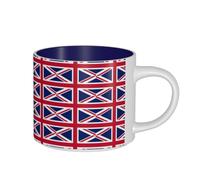 AYYQWE British Flag Print Large Capacity Ceramic Mugs Home Office Gifting Kitchens Cafes Outdoor Picnics