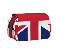 AYYQWE British Flag Print Lightweight Pen Bag Stylish Stationery Travel Office Large Capacity Makeup Toiletry