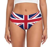 AYYQWE British flag Print Women Underwear Stretchy Breathable Briefs Any Outfit Cool Comfortable Flexibility Black