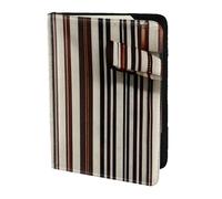 AYYQWE Brown Stripe Print Men Women Passport Travel Document Wallet Case Stylish Secure and Lightweigh