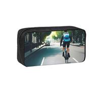 AYYQWE Car and Bicycle Print Spacious Pen Case Large-Capacity Stationery Office Travel Use Organizer Pouch