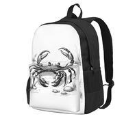 AYYQWE Cartoon Crab 1 Print Large Capacity Backpack Water-Resistant Hiking Camping Picnics Commuting Essentials