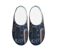 AYYQWE Chicago Illinois Usa 1 Print Adult Unisex House Soft TPR Slippers Cozy Non-Slip Sole Home Travel Flannel Indoor