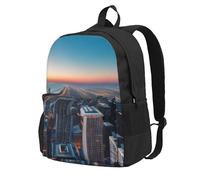 AYYQWE Chicago Illinois Usa 1 Print Large Capacity Backpack Water-Resistant Hiking Camping Picnics Commuting Essentials