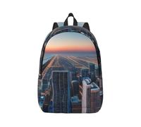 AYYQWE Chicago Illinois Usa 1 Print Stylish Unisex Backpack Lightweight Double Shoulder Bag Travel Outdoor Use Everyday