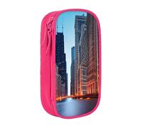 AYYQWE Chicago Illinois USA Print Practical Pencil Case Multi-Compartment Office Travel School Art Daily Supplies