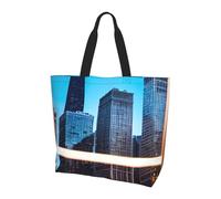 AYYQWE Chicago Reflect Print Large Capacity Shoulder Bag Daily Use Travel Work Lightweight Casual Outings Shopping
