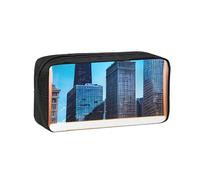 AYYQWE Chicago Reflect Print Spacious Pen Case Large-Capacity Stationery Office Travel Use Organizer Pouch