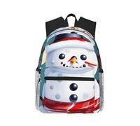 AYYQWE Christmas Happy Snowmans Print Unisex Casual Backpack Lightweight Water-Resistant Weekend Trips Travel Outdoor