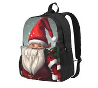 AYYQWE Christmas Traditional Gnome Print Large Capacity Backpack Water-Resistant Hiking Camping Picnics Commuting Essentials