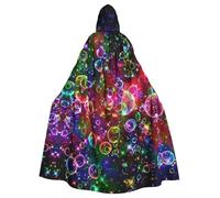 AYYQWE Colorful Rainbow Stars Print Halloween Hooded Cloak Unisex Adult Cape For Carnival Cosplay Festivals Parties