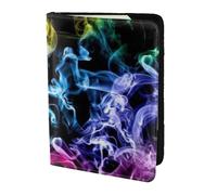 AYYQWE Colorful Smoke Print Men Women Passport Travel Document Wallet Case Stylish Secure and Lightweigh