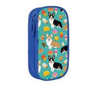 AYYQWE Cute Corgi Print Practical Pencil Case Multi-Compartment Office Travel School Art Daily Supplies