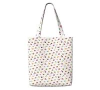 AYYQWE Delicious Cupcakes Print Canvas Shoulder Bag Large Reusable Lightweight Beach Travel Picnic Everyday Use Tote