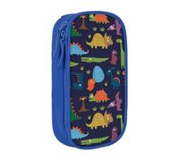 AYYQWE Dinosaur Palm Leaf Print Practical Pencil Case Multi-Compartment Office Travel School Art Daily Supplies