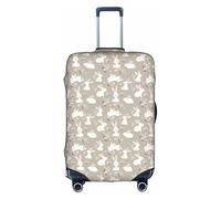 AYYQWE Easter Bunny Floral Print Universal Suitcase Cover Waterproof Elastic Business Journeys Luggage Protector